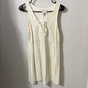 Mimi Chica Ivory Lace Midi Dress